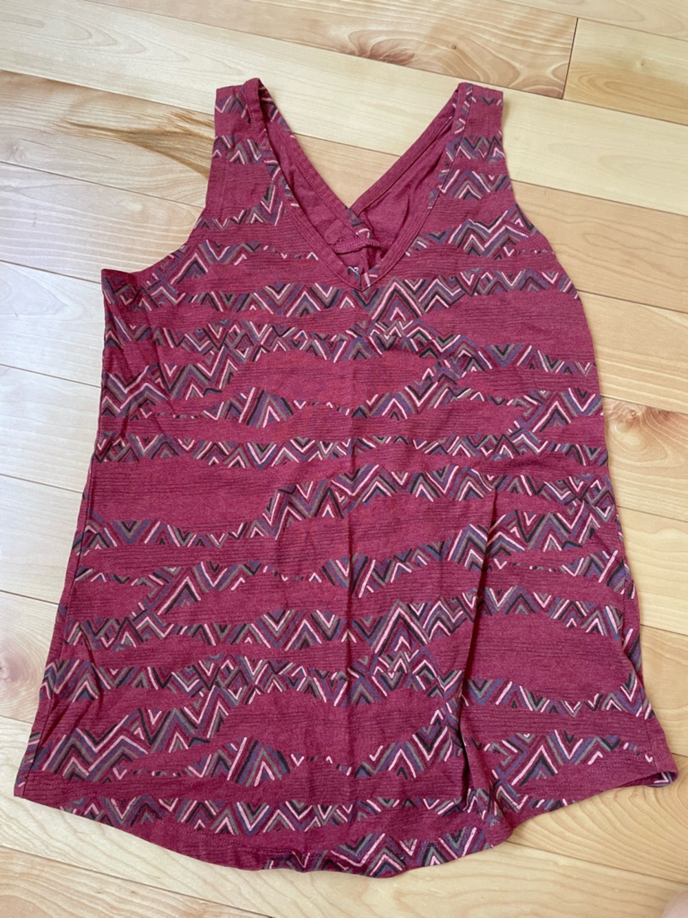Sherpa Chevron Pattern Knit Top - Berry Red